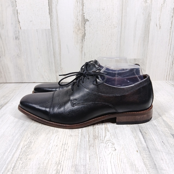 Johnston & Murphy Archer Men's Black Leather Lace Up Dress Shoes #8